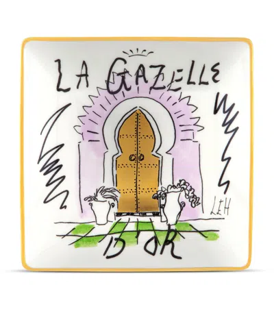 Ginori 1735 X Luke Edward Hall La Gazelle D'or Decorative Tray In Multi