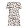 Ginta Blue / White Hot Air Balloon-print Cotton Top & Shorts Set In Blue/white