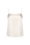 Ginta Women's White Artificial Silk Camisole In White