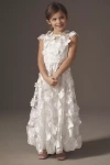 Gió Bespoke Harriet 3d Lace Flower Girl Dress In White