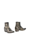 Gio Cellini Milano Woman Ankle Boots Bronze Size 6 Leather In Yellow