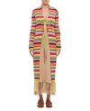 Gio Giovanni Gerosa Cotton Fringes Long Cardigan