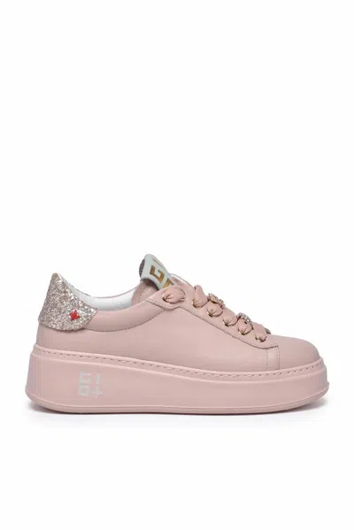 Gio+ Leather Wedge Sneakers - Pink