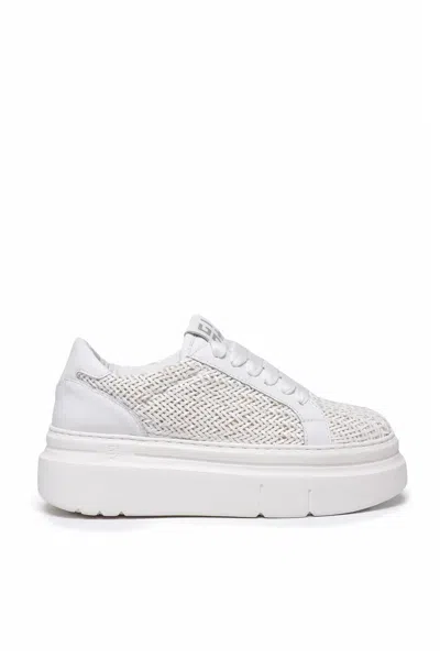 Gio+ Leather Wedge Sneakers - White