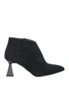Gio Palma Woman Ankle Boots Black Size 8 Textile Fibers