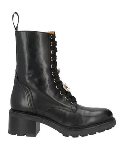 Gio+ Woman Ankle Boots Black Size 6 Leather
