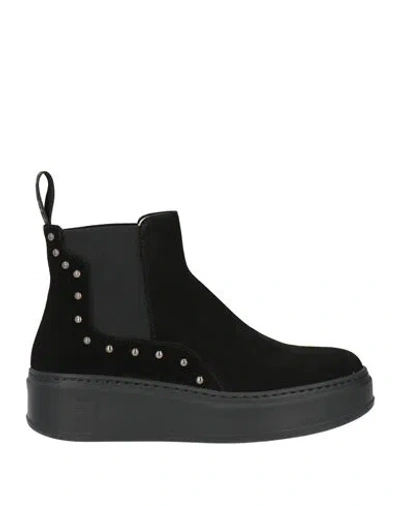 Gio+ Woman Ankle Boots Black Size 9 Leather