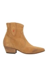 Gio+ Woman Ankle Boots Camel Size 6 Leather