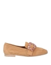 Gio+ Woman Loafers Camel Size 6 Leather In Beige