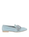 Gio+ Woman Loafers Sky Blue Size 8 Leather