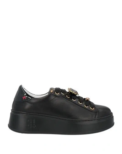 Gio+ Woman Sneakers Black Size 5 Leather