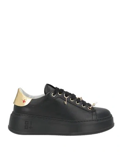 Gio+ Woman Sneakers Black Size 6 Leather