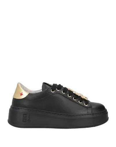 Gio+ Woman Sneakers Black Size 6 Leather