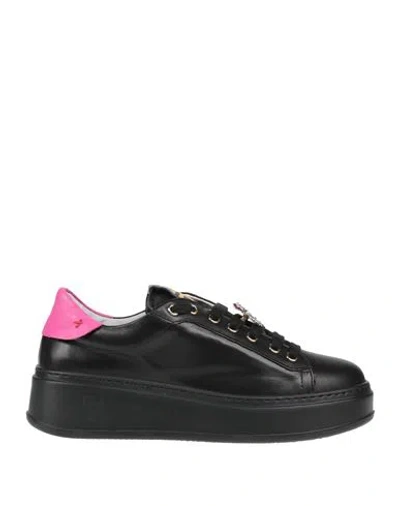 Gio+ Woman Sneakers Black Size 8 Leather