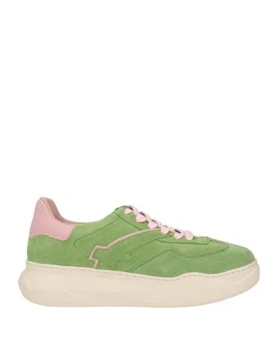 Gio+ Woman Sneakers Light Green Size 9 Leather