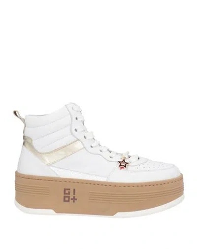 Gio+ Woman Sneakers White Size 8 Leather