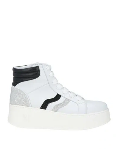 Gio+ Woman Sneakers White Size 9 Leather In Animal Print