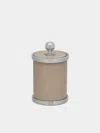 Giobagnara Amalfi Leather Small Box  Abask Luxury Gift In  Taupe