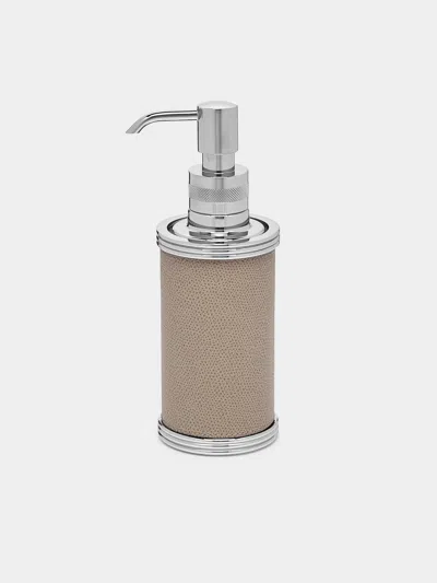Giobagnara Amalfi Leather Soap Dispenser In Brown