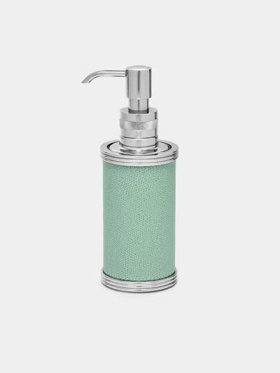 Giobagnara Amalfi Leather Soap Dispenser  Abask Luxury Gift In Green