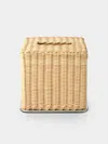 Giobagnara Amiens Rattan Tissue Box  Abask Luxury Gift In  Beige