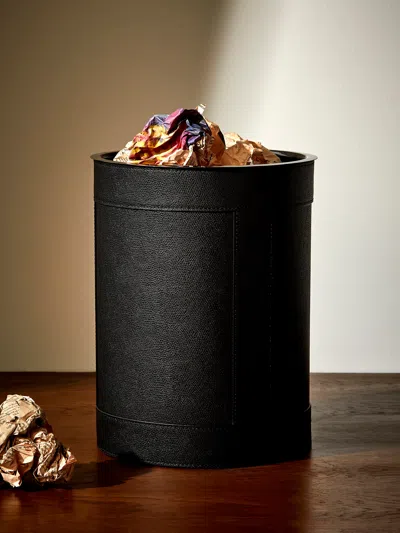Giobagnara Brus Leather Wastepaper Bin
