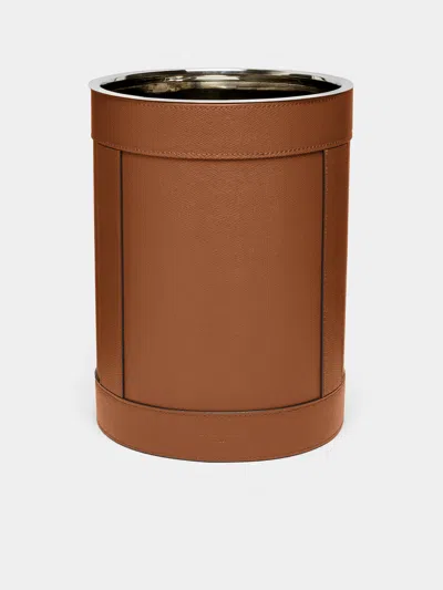 Giobagnara Brus Leather Wastepaper Bin