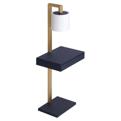 Pre-owned Giobagnara Ernesto Side Table With Lamp In Brown