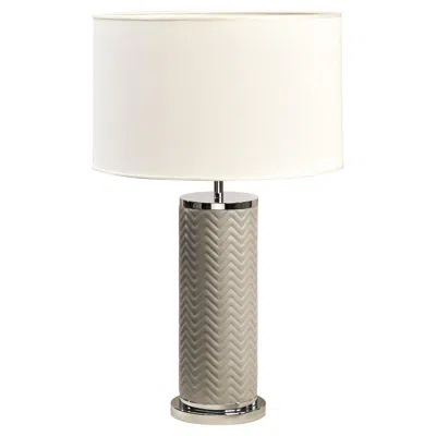 Pre-owned Giobagnara Flavia Herringbone Table Lamp By Riviere X  In Sand