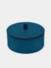 Giobagnara Harris Leather Medium Trinket Box  Abask Luxury Gift In  Blue