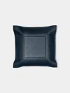 Giobagnara Jack Leather Medium Square Valet Tray  Abask Luxury Gift In  Navy