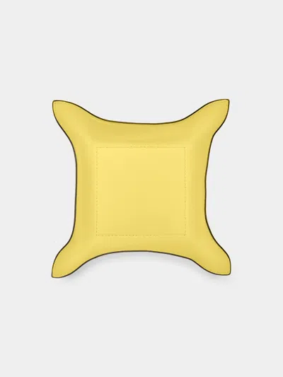 Giobagnara Jack Leather Valet Tray (8in/20cm) In White