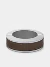 Giobagnara Jasper Leather Ashtray  Abask Luxury Gift In  Grey