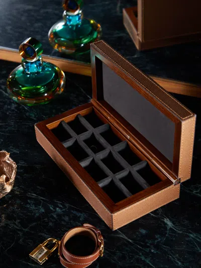 Giobagnara Jeff Leather Cufflinks Box  Abask Luxury Gift