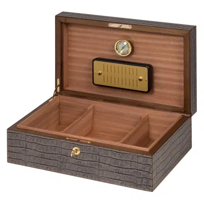 Pre-owned Giobagnara Large Santiago Humidor In Brown