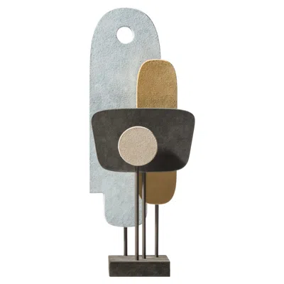 Pre-owned Giobagnara Leather & Bronze Sculpture Stephane Parmentier For  Tabou Sculpture 1 In Gold