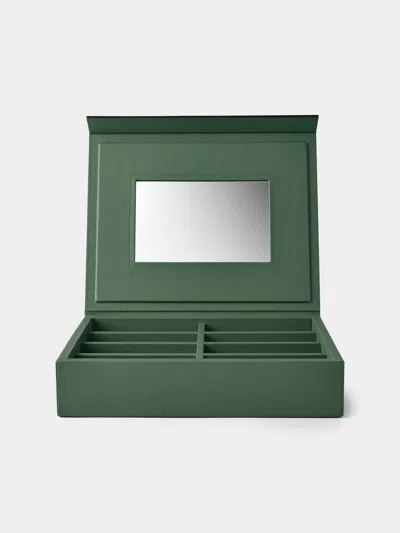 Giobagnara Leather Glasses Box In Green