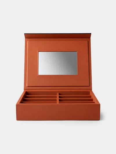 Giobagnara Leather Glasses Box In Brown