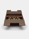 Giobagnara Leather Outdoor Boules Set  Abask Gift Set In Adult