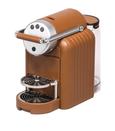 Giobagnara Leather Zenius Lines Coffee Machine In Brown
