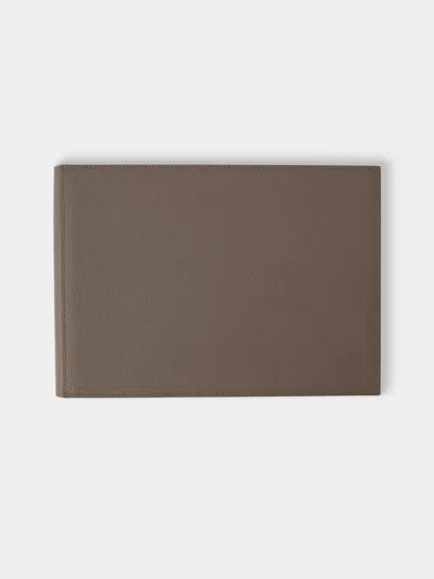 Giobagnara Livre D'or Leather Guest Book In Brown