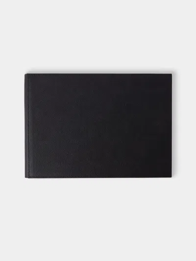 Giobagnara Livre D'or Leather Guest Book In Black