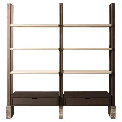 Pre-owned Giobagnara Lloyd Double Shelving Unit By  #1 In Brown