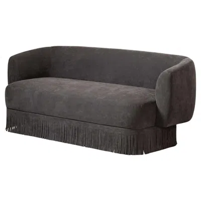 Pre-owned Giobagnara Lloyd Two-seat Sofa With Fringes By Glenn Sestig X  In Black
