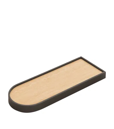 Giobagnara Long Marble-effect Nobble Valet Tray In Brown