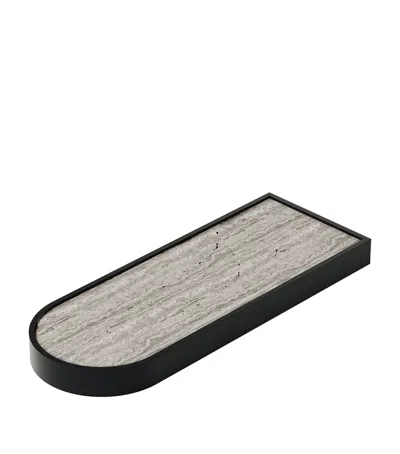 Giobagnara Long Marble-effect Nobble Valet Tray In Gray