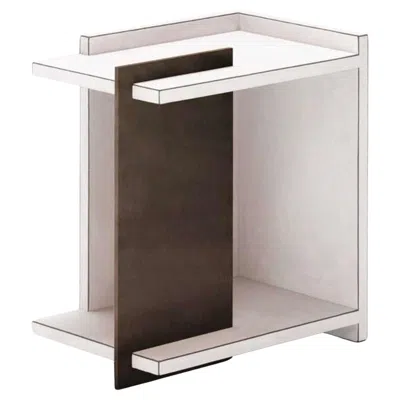 Pre-owned Giobagnara Malaparte Side Table By Stephane Parmentier X  In Gray