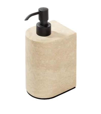 Giobagnara Marble-effect Nobble Marble Soap Dispenser In Brown