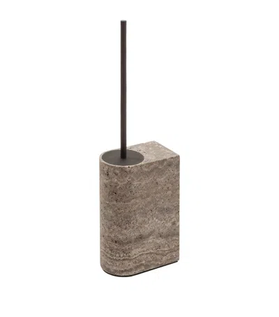 Giobagnara Marble-effect Nobble Toilet Brush In Brown