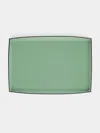 Giobagnara Marea Leather Large Tray  Abask Luxury Gift In  Light Green